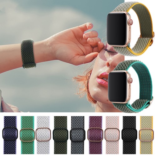Per Apple Watch Serie 7 6 5 4 3 2 1 Cinturino Orologio Nylon 38mm 40mm 42mm 44mm - Foto 2 di 51