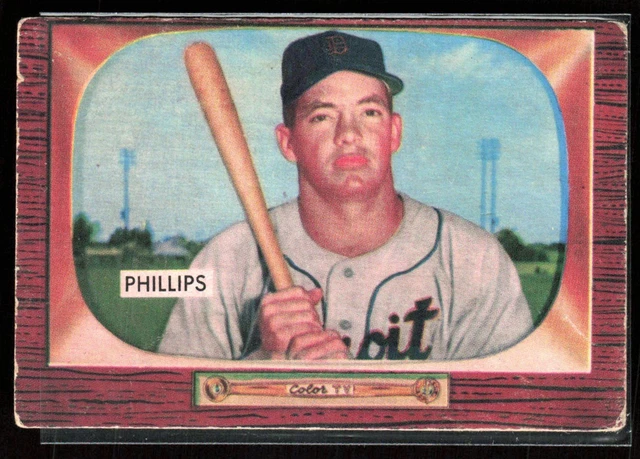 John M Phillips 1955 Bowman RC #228 Detroit Tigers