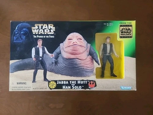 1997 Kenner 🌟 Star Wars, The Power Of The Force, Jabba The Hutt & Han Solo NIB