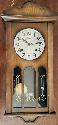Vintage Centurion 35 Day Wall Clock W/key & Pendulum