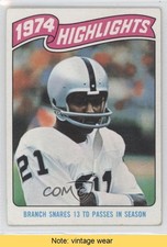 1975 Topps Cliff Branch #454 READ 0d78