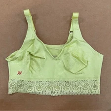 New Ruby Ribbon Lace Lux Demiette Bra Spring Green Floral