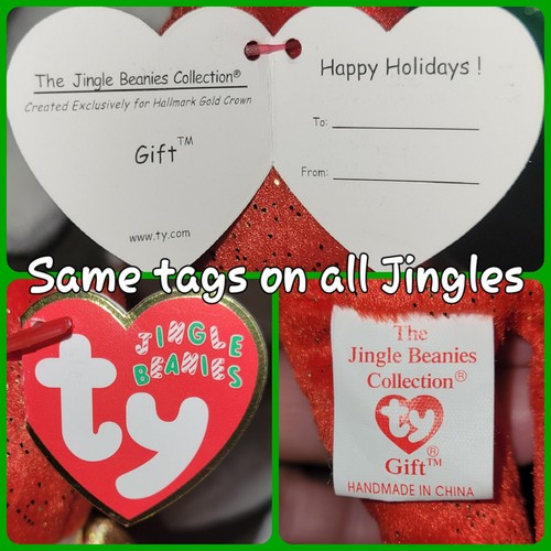 ❤️ GIFT Christmas Angel Bears 6-Pc Ty Beanie Babies & Jingle Beanies *MWMT* - Picture 10 of 11