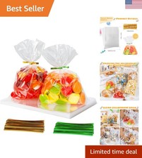 3.0 Mil Plastic Gift Bags - 100 Clear Treat Bags for Every Occasion