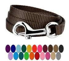Country Brook Petz® 3/8 Inch Everyday Nylon Dog Leash - 25+ Colors