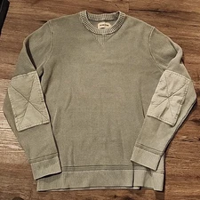 Taylor Stitch Sweater Mens 40 SLATE Chunky Knit Crewneck Pullover Classic