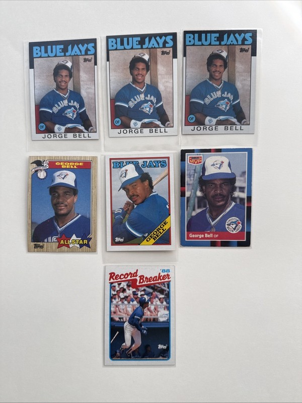 Toronto Blue Jays George Bell 7 Card Mixed Vintage Lot 🔥