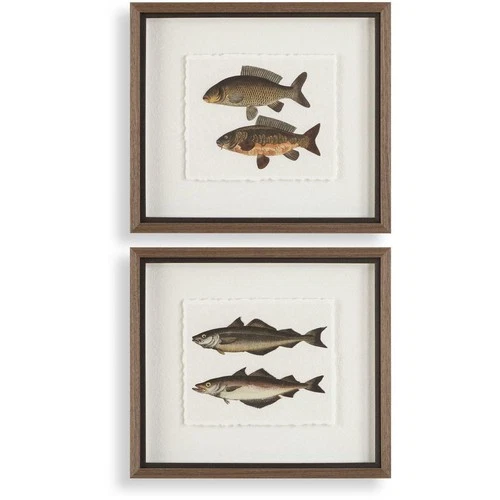 Uttermost 32448 The Catch 20.5 X 18.25 inch Framed Fish Prints, Set of 2 - Picture 1 of 6