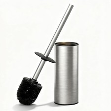 Toilet Brush and Holder Set, Stainless Steel Toilet Brush with Long Brush Han...