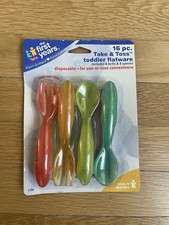 The First Years 16 Piece Take  Toss Toddler Flatware - NEW