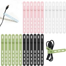 Silicone Cable Ties Reusable Washable Adjustable