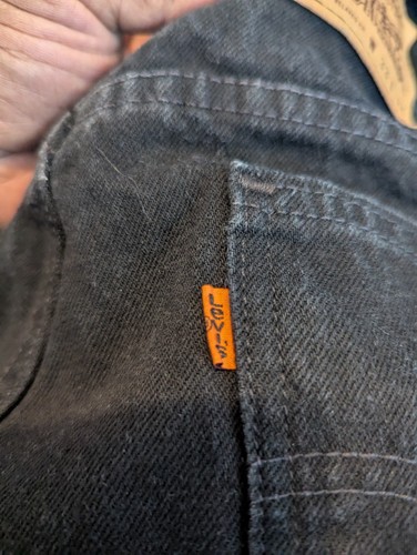 Levis 550 Jeans Mens 33X34 Black Orange Tab Relaxed Fit (1997)Vintage - Picture 2 of 13