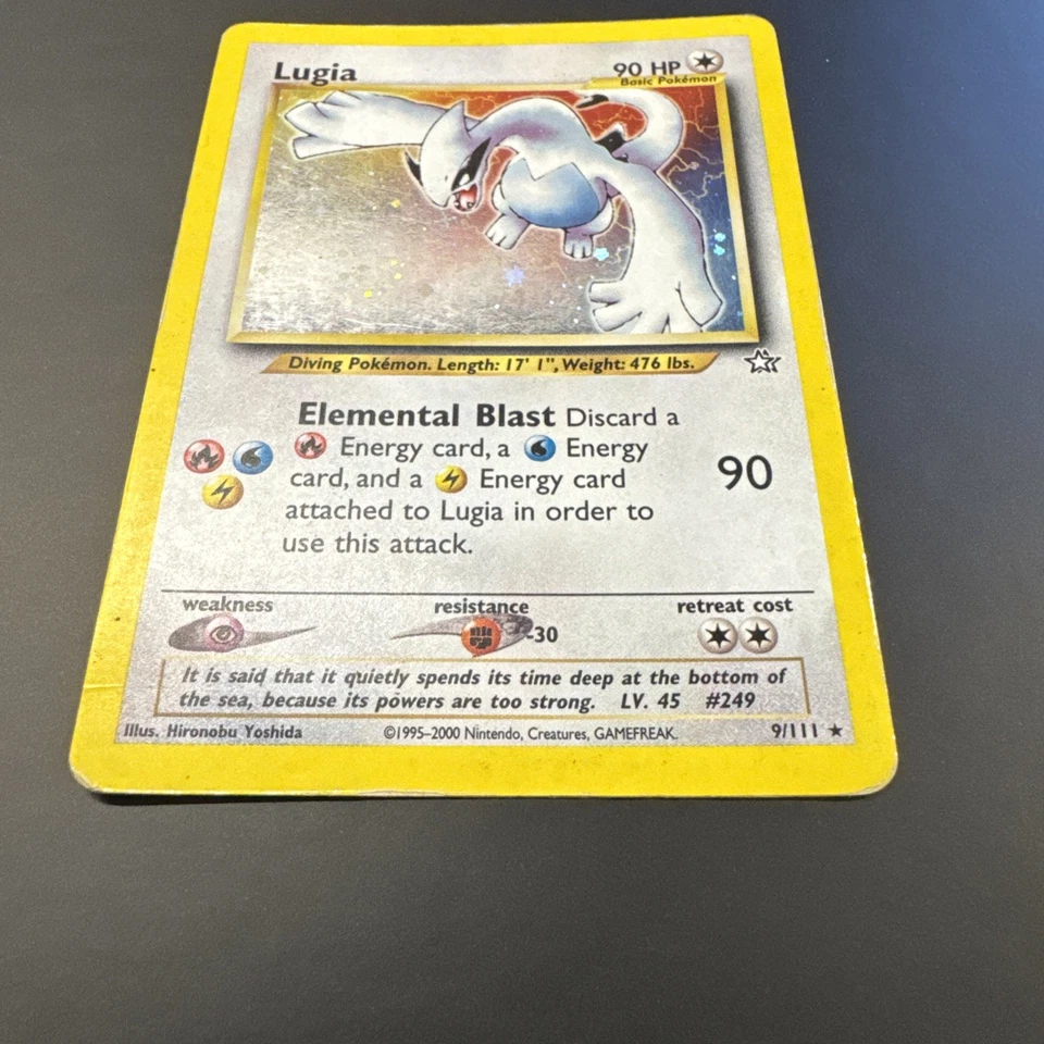 Pokémon Lugia 9/111 Neo Genesis Unlimited Holo|HP - Image 2 of 4