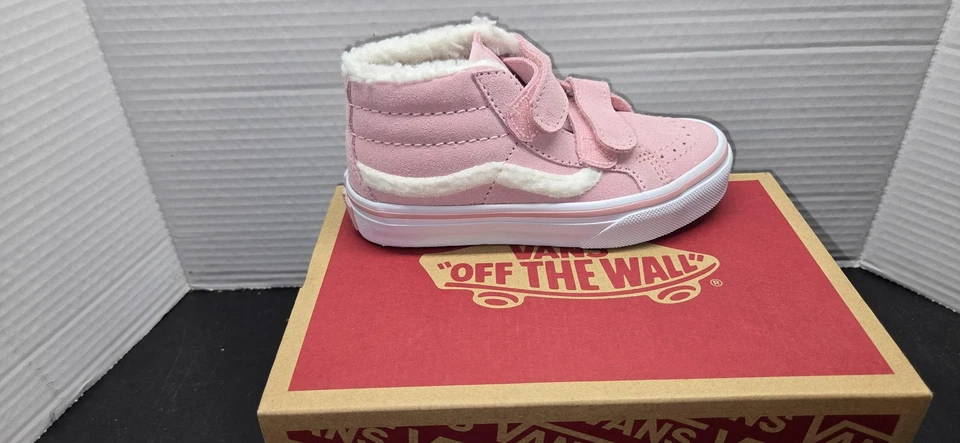 Zapatos Vans Juveniles Talla 11 Rosa Sk8-Reedición Media V Forrados Sherpa VN000CYFPNK Foto 2 de 4