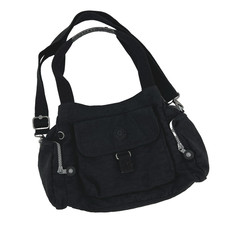 Kipling Maya Black Nylon Satchel Crossbody Ba...