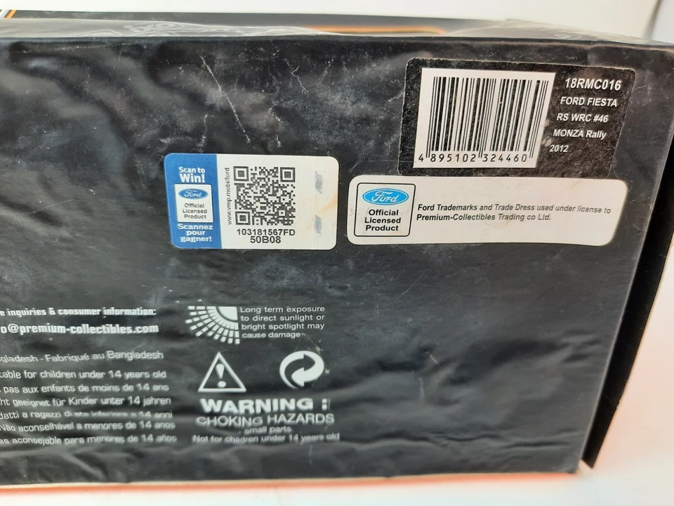 IXO Ford Fiesta RS WRC #46 V. Rossi Rally Monza 2012 1/18 18RMC016 USED BOX - Immagine 3 di 3