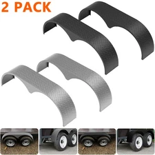2 Pack Steel Double Axle Trailer Fenders Fit for 13"-15" Trailer Wheels,2 Colors