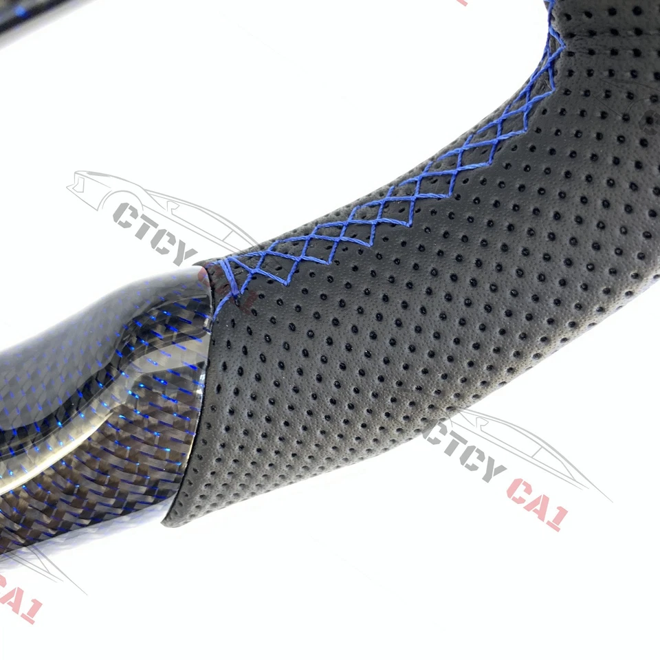 Volante de fibra de carbono personalizado para Nissan Altima 2014-2018 con moldura Foto 3 de 4