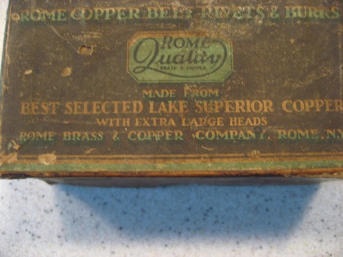 Vintage Lot of 2 Boxes of Rome Brass & Copper Co. Copper Belt Rivet & Burrs - Picture 10 of 14
