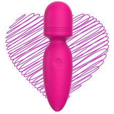 Mini Massager,Small Cordless Handheld Massager with 10 Quiet Vibration Modes, Pe