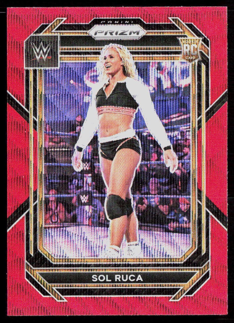 2023 Panini Prizm WWE #105 Sol Ruca Ruby Wave