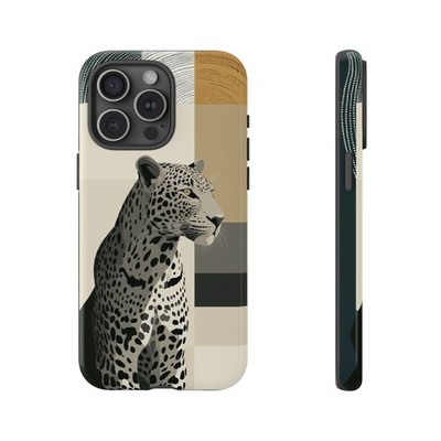 Phone Ink - iPhone / Galaxy / Pixel Case - Leopard Sand Black Artwork
