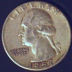 1957 P WASHINGTON QUARTER  CIRCULATED