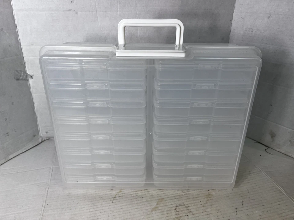 Storage Large Photo And Craft Keeper Holds 4"x6" Photos 16 Cases CLEAR - Image 2 of 4