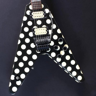 USED ​​Limited Edition Randy Rhoads Tribute Flying V Polka Dots | eBay