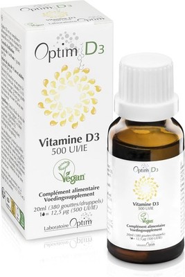 Optim 20ml Vitamin D3 Tropfen für Kinder, Baby, Erwachsene, Schwangere