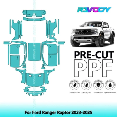 For Ford Ranger Raptor 2023-2026 Full Car PreCut Paint Protection Film Clear Bra - Image 1 of 4