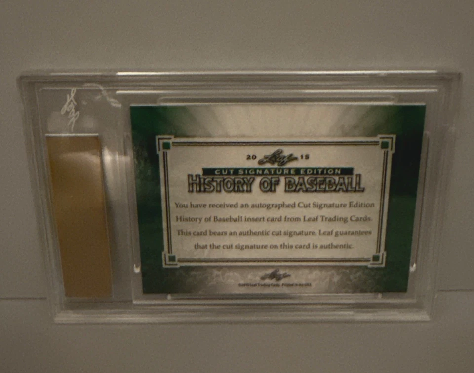 2015 Leaf Cut Signature History of Baseball Jim Rice Auto HOF 1/5 - Image 3 of 3