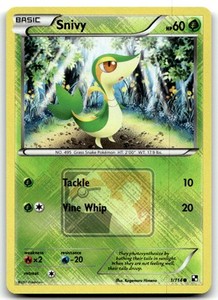 EXC-NM Crosshatch RH Snivy #001/114 (League & Championship Cards)