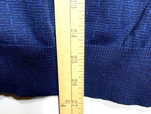 Tasso Elba Sweater Vest Mens Medium Blue 100% Cotton V-Neck Pullover Golf Preppy - Picture 7 of 8