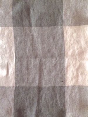 DESIGNERS GUILD Brera Mattone Granite Check Linen Remnant New