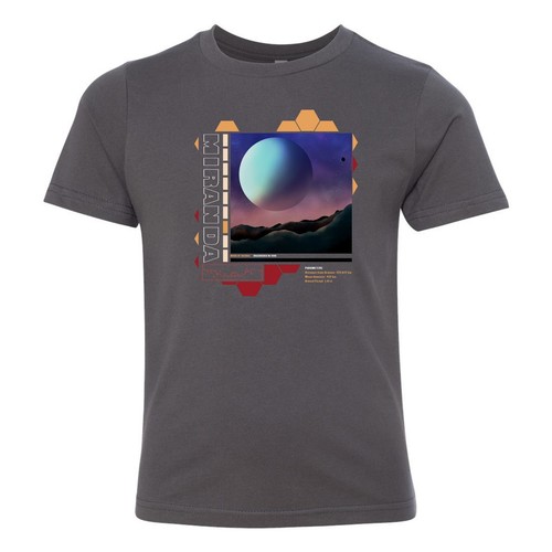Miranda Moon of Uranus Solar System Space Graphic Art Kids Youth Unisex Tee - Picture 4 of 7