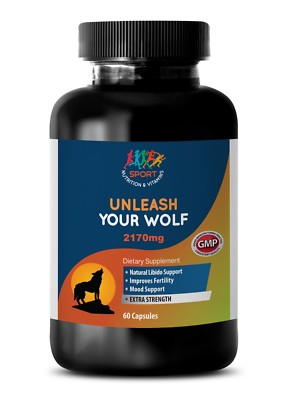 Zinc Tablets - UNLEASH YOUR WOLF - Male Boost - Sleep Help - 1 Bot 60 Ct