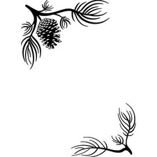 Darice Embossing Folder PINE BRANCHES In The Corners Pine Cones A2 1218-120