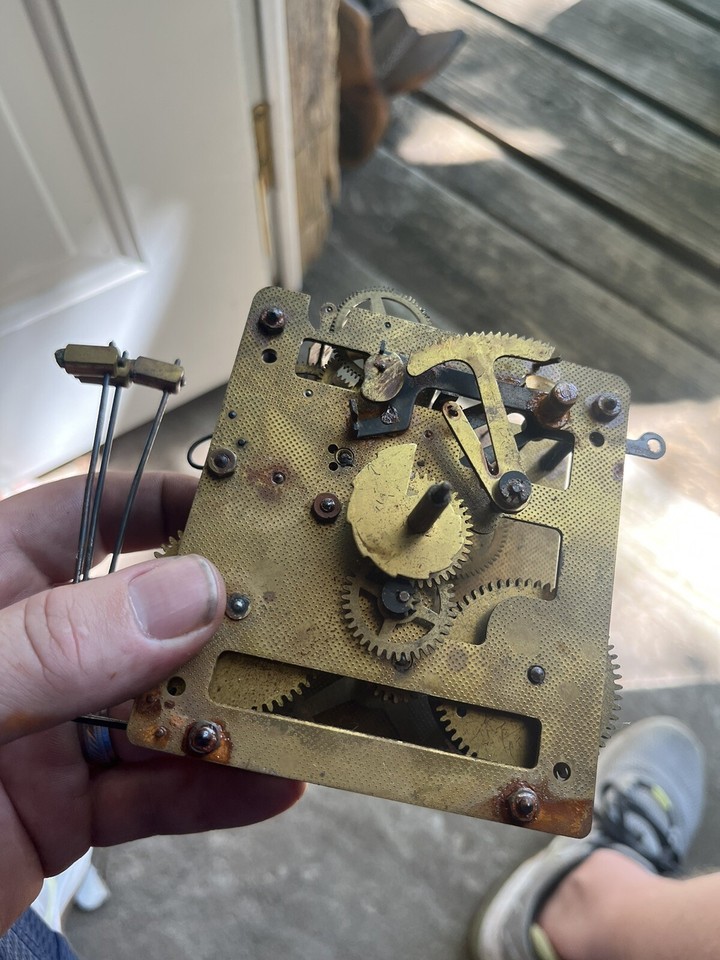 Vintage German Kansas City Clock movement grandfather wall parts repair