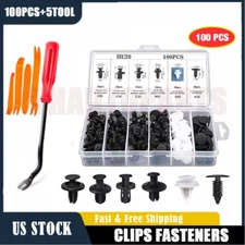 US For Toyota 100Pcs Bumper Hood Clips Retainer Rivet Fastener Fender Push Pin