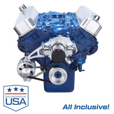Big Block Ford Serpentine System Electric Water Pump BBF 429 460 ALL INCLUSIVE