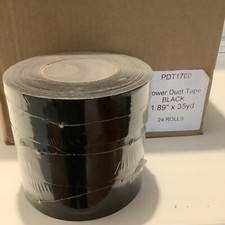 1.89" x 35yd Heavy Duty Black Duct Tape HVAC Auto Home Shop 3 Rolls