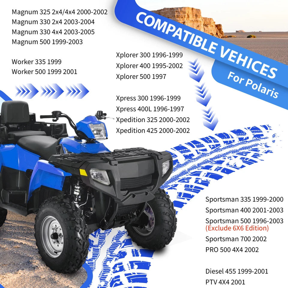 Conjunto de portaequipajes trasero para Polaris Magnum 330 500 Sportsman 325 400 700 2670174-070 Foto 4 de 4