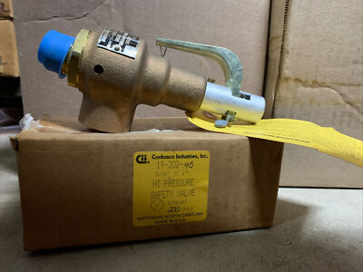 Hi Pressure Safety Valve 19-302-45 Steam 3/4  X 1  200 psi Conbraco 