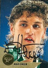 Derian Hatcher autographed Hockey Card (Dallas Stars) 1995 Pinnacle #50