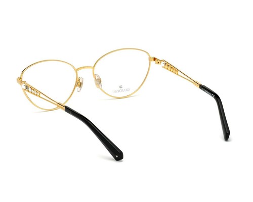 Marco de gafas de metal dorado ojo de gato Swarovski SK 5342 030 54-16-140 5342 030 - Imagen 2 de 3