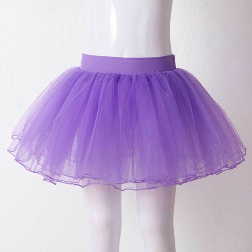 Kinder Mädchen elastischer Bund Tutu Netz Rock vierlagig Ballett Tanz Party Rock - Bild 58 von 112