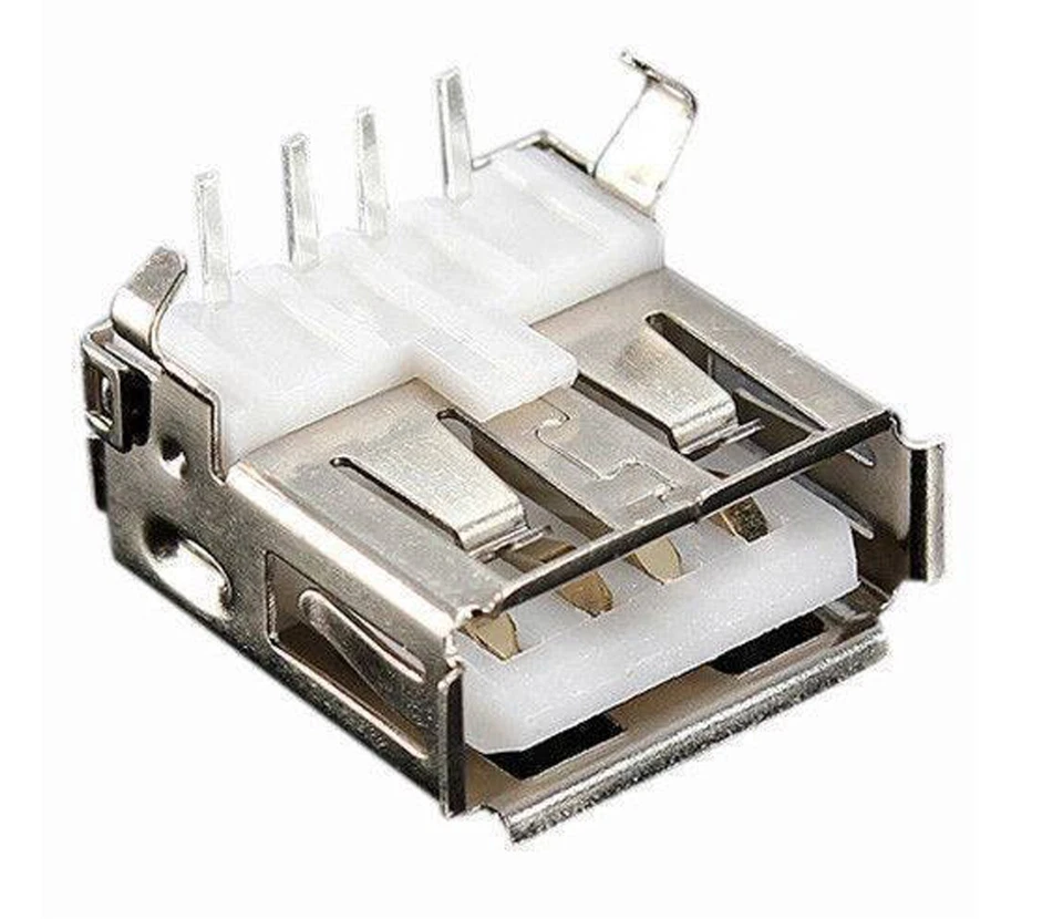 10 USB Type A Right Angle 90 Degree PCB Female Socket Connectors Through Hole - Image 3 of 4