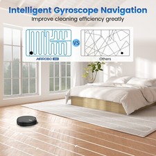 AIRROBO 3000Pa Robotic Robot Vacuum and Mop Cleaner Self-Charging 120Min Runtime 7