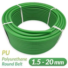 Dia 1.5-20mm PU Green / Red Solid Round Belt Polyurethane Close Loop Drive Belt